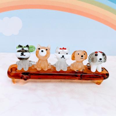 わんこ　ガラス細工　ミニチュア biburo_t-85077