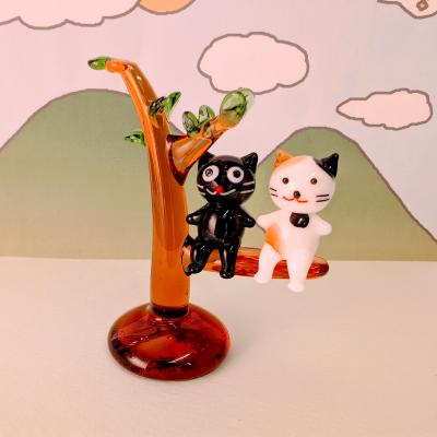 きたのガラス茶トラ　ガラス細工　ミニチュア きたのガラス茶トラ ガラス細工 ミニチュア - メルカリ