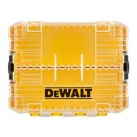 デウォルト(DeWALT) タフケースシック (中) オーガナイザー 工具箱 収納ケース ツールボックス 透明蓋 脱着トレー 積み重ね収納 ネジ ビット 小物入れ | B&ICストア