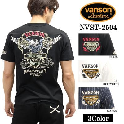 VANSON バンソン 天竺 半袖Tシャツ nvst-2504 : BICKS Market - 通販