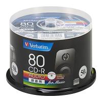 Verbatim バーベイタム 音楽用 CD-R 80分 50枚 ホワイトプリンタブル 48倍速 MUR80FP50SV1 | ビッグセレクト