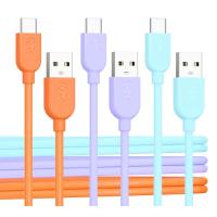 Cable Matters 3本セット USB C USB A 変換ケーブル 0.9m/3ft 柔らかい USB C A 変換ケーブル 3A高速充電 オレン ジ ブルー パープル iPhone 15/15 P | ビッグセレクト