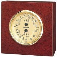 エンペックス気象計 温度湿度計 ウッディEX温湿度計 置き用 日本製 ブラウン TM-757 | ビッグセレクト