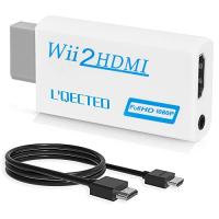 L'QECTED Wii To HDMI 変換アダプタ(1.5M HDMI接続ケーブルが付属します) Wii専用HDMI コンバーター480p/720p/1080pに変換 3.5mmオーディオ-HDMI接続 | ビッグセレクト