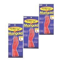 マリーゴールド ゴム手袋 キッチングローブ 【3個セット】 Lサイズ | ビッグセレクト