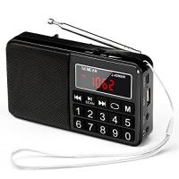 Gemean J-429SW ポータブル USB ラジオ ポケット 充電式 携帯 対応 ワイド FM AM (MW) 短波 by Gemean(L-238SW) (真っ黒) | ビッグセレクト