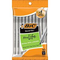 BIC 丸型 スティック 長寿命 ボールペン ミディアムポイント 10 Count | ビッグセレクト