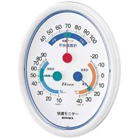 エンペックス気象計 温度湿度計 快適モニター 壁掛け用 日本製 ホワイト CM-6301 16.8x13x1.9cm | ビッグセレクト