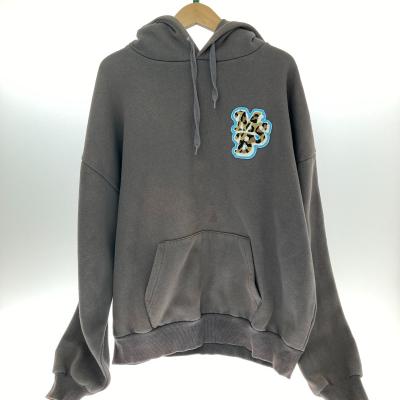 □□My Sugar Babe レオパードロゴフーディ　パーカー　Mサイズ MS1131 ダークグレー □□ My Sugar Babe レオパードロゴフーディ パーカー Mサイズ MS1131