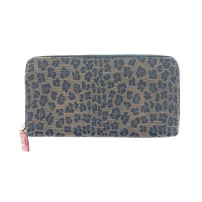 Vintage フェンディ FENDI 財布 コンパクトウォレット レオパード キャンバス レザー レディース イタリア製 レッド/カーキ FENDI - Vintage フェンディ FENDI 財布 コンパクトウォレット