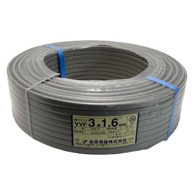 VVFケーブル　1.6-3c 100m 新品未使用 VVFケーブル 1.6mm×3心 100m 1.6×3C×100 灰色 日本メーカー製: |e431