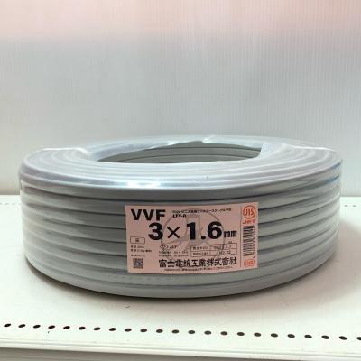 VVF1.6-3c 100m 新品未使用　Fケーブル VVFケーブル1.6mm×3芯 100m巻 愛知電線 グレー 型式:VVF1.6mm×3C×100m