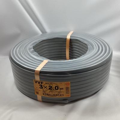 新品　富士電線工業㈱　VVF2.0mm-3（VVF3×2.0)灰　赤白黒　1巻 新品 富士電線工業㈱ VVF2.0mm-3（VVF3×2.0)灰 赤白黒 1巻