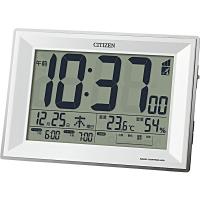 CITIZEN シチズン クロック 電波目覚まし時計 温湿度表示付 カレンダー付 電子音 白 8RZ151-003 | BIGBOYS