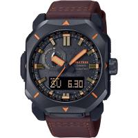 国内正規品 CASIO PRO TREK カシオ プロトレック 電波ソーラー エコ素材 革バンド ブラウン メンズ腕時計 PRW-6900YL-5JF | BIGBOYS