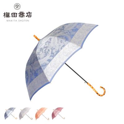 槇田商店　槙田商店　傘 槇田商店 高級長傘【kirie】晴雨兼用傘 防撥水 甲州織物 持ち手