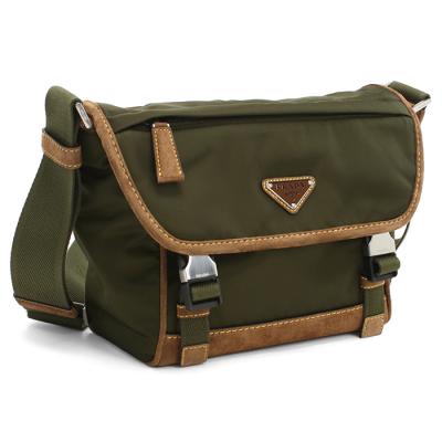 PRADA プラダ スエード ショルダーバッグ ボディバッグ 肩掛けかばん ダークブラウン スエード ショルダーバッグ | PRADA