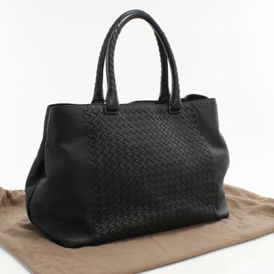 ボッテガヴェネタ イントレチャート トートバッグ メンズ 極美品 美品】ボッテガヴェネタ トートバッグ イントレチャート ネイビー レザー