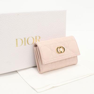 ディオール　財布　ウォレット　カード　小銭入れ　ピンクベージュ Christian Dior（クリスチャン・ディオール） 財布 レディース サドル