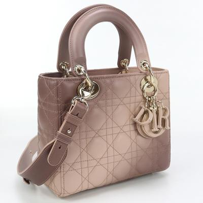 DIOR レディディオール　ミディアム　カナージュ　濃いピンク　ハンドバッグ ディオール レディディオール カナージュ 2WAY バッグ