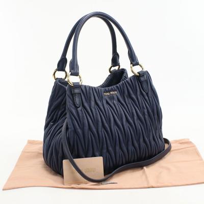 miu miu レディーストートバッグ（色：ネイビー系）｜バッグ