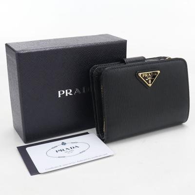 本日限定美品 現行 PRADA サフィアーノレザーブラック1ML018 プラダ1ml018のおすすめ人気商品一覧 通販 - Yahoo!ショッピング
