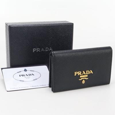 【極美品　箱付き】PRADA プラダ　ブラック レザー 名刺入れ 2025年版】プラダ レディース名刺入れのプレゼント おすすめ人気