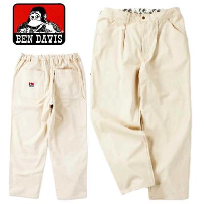大きいサイズ BEN DAVIS エンブロイダリー ペインターパンツ オフ
