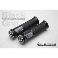 バイクグリップ アルミ製 リボルバーグリップ（ブラック・シルバー