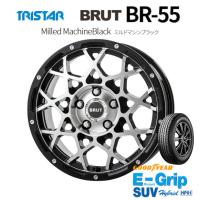 TRISTAR BRUT トライスター ブルート BR-55 デリカD5 6.5J-16 +35 5H114.3 ミルドマシンブラック &amp; グッドイヤー E-Grip SUV HP01 HP01 245/70R16 | ビッグラン市毛ヤフーショップ