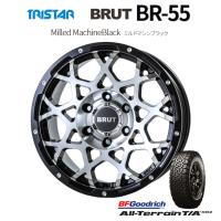 TRISTAR BRUT トライスター ブルート BR-55 150プラド 8.0J-18 +20 6H139.7 ミルドマシンブラック &amp; BFGoodrich All-Terrain T/A KO2 265/60R18 | ビッグラン市毛ヤフーショップ