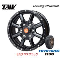 トライアルファ TAW Leowing XR レオウイング クロス Glad80 200系 ハイエース 6.5J-16 +38 6H139.7 セミグロスブラック &amp; トーヨー H30 215/65R16C | ビッグラン市毛ヤフーショップ