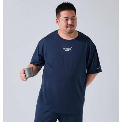 BAKUNE Mesh半袖Tシャツ 大きいサイズ メンズ TENTIAL ネイビー