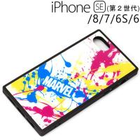 □ MARVEL (マーベル) iPhone SE（第2世代） iPhone8 /7 /6s /6 専用 ガラスハイブリッドケース スプラッシュロゴ/ホワイト　PG-DGT20M11WH (メール便送料無料) | ビッグスターネットショップ
