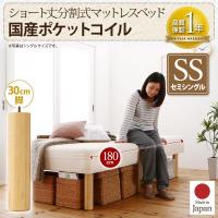 コレなら置ける運べる ショート丈 分割式 脚付きマットレスベッド セミ コレなら置ける運べる ショート丈 分割式 脚付きマットレスベッド セミ