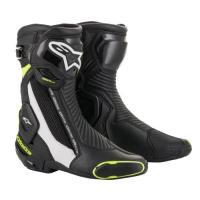 アルパインスターズ SMX PLUS V2 BOOT レーシング ブーツ ブラック/ホワイト/イエローフロー 40/25.5cm 靴 軽量 レース アルパイン | バイクマン 2号店