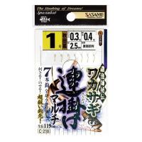 ササメ C218 ワカサギ 連掛けマルチ 0.8号 ハリス0.2 7本鈎×1セット 淡水仕掛 釣針 針 はり 釣具 釣り つり | バイクマン 2号店