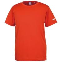 MIZUNO ミズノ 32JA8156 BS Tシャツ 半袖 袖口ロゴ ユニセックス フレイムオレンジ XSサイズ | バイクマン 4ミニストアー