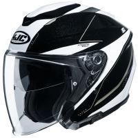RSタイチ HJH215 i30 スライト オープンフェイスヘルメット ブラック/ホワイト Lサイズ ヘルメット ツーリング 通勤通学 HJH215BK51L | バイクマン 4ミニストアー