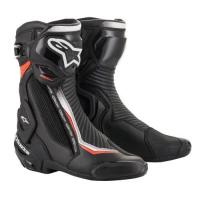 アルパインスターズ SMX PLUS V2 BOOT レーシング ブーツ ブラック/ホワイト/レッドフロー 40/25.5cm 靴 軽量 レース アルパイン | バイクマン