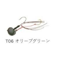 エコギア オーバルテンヤ T06 オリーブグリーン 8号 28g Lフック 1個入 仕掛け フック 針 ジグヘッド 釣り つり | バイクマン