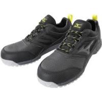 ミズノ F1GA2002 オールマイティ AS15L 作業靴 安全靴 ワーキングシューズ メンズ/レディース 静電気帯電防止 ブラック×ダークグレー 23.0cm | バイクマン