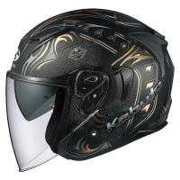 OGK EXCEED SWORD エクシード ソード フラット ブラック ゴールド XLサイズ ジェット ヘルメット オープンフェイス JIS KABUTO カブト | バイクマン
