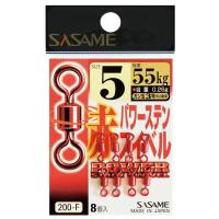 ササメ 200F 赤パワーステンスイベル 10 9個入 仕掛け 釣具 釣り つり | バイクマン