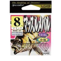 ササメ MM05 マッスルメバル 黒(ブラック) 6号 20本入 バラ針 メバル カサゴ 根魚 釣針 針 はり 釣具 釣り つり | バイクマン