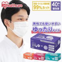 マスク 不織布 プリーツマスク アイリスオーヤマ 個包装 40枚入 学童 子供用 小さめ ふつう ゆったり大きめ 大きめ PK-NV40G PK-NV40S PK-NV40L PK-NV40LL | 作業服専門店ワークスタイル