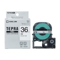 キングジム 純正 テプラPROテープカートリッジ 36mm 白ラベル/黒文字 長さ8m SS36K | ブラックバード
