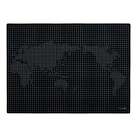 角利KAKURI カッターマット A2サイズ 450x620x2mm 大判 三層構造 両面使用可能 ブラック/ライトグレー 1cmグリッド付 デスクマット マルチクラフト C | ブラックバード