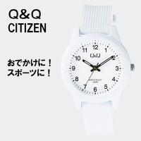 シンプル 腕時計 女子 男子 レディース Q&amp;Q シチズン  防水 ネコポス 配送  V01a-018vk ホワイト10気圧防水   時計 プチプラ プレゼント | ペアウォッチ Gショック BLESSYOU