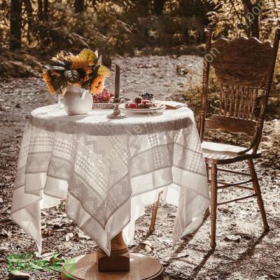 テーブルクロス レース装飾 大判 ホワイト テーブルクロス 白 レースの
